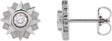 Platinum Round Natural Diamond Sun Earrings