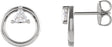Platinum Trillion Natural Diamond Geometric Earrings