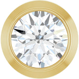 14K Gold Lab-Grown Diamond Round Bezel-Set Slide Pendant - Yellow Gold