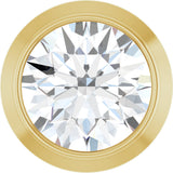 14K Gold Natural Diamond Round Bezel-Set Slide Pendant - Yellow Gold