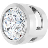 14K Gold Lab-Grown Diamond Round Bezel-Set Slide Pendant - White Gold - view 2