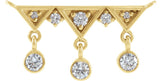 14K Gold Round Lab-Grown Diamond Fringe Bar Necklace - Yellow Gold