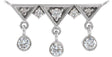 Platinum Round Lab-Grown Diamond Fringe Bar Necklace