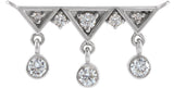 Platinum Round Lab-Grown Diamond Fringe Bar Necklace