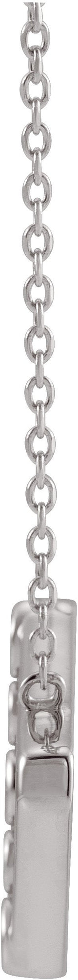 14K Gold Round Natural Diamond Geometric Necklace II - White Gold - view 2