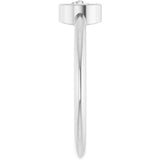 Platinum Round Lab-Grown Moissanite Bezel-Set Stackable Ring - view 4