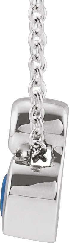 14K Gold Oval Natural White Sapphire Bezel-Set Necklace or Slide Pendant - Rose Gold - view 5