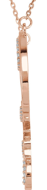 14K Gold Infinity-Inspired Love Heart Necklace - Rose Gold - view 2