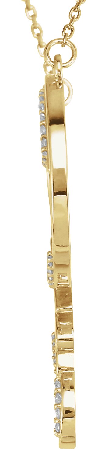14K Gold Infinity-Inspired Love Heart Necklace - Yellow Gold - view 2