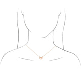 Platinum Round Natural Diamond Circle Necklace - view 3