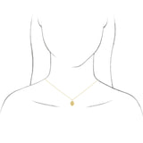 14K Gold Engravable Accented Necklace – 11x9mm - Rose Gold - view 4