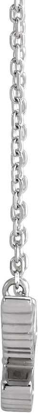 Platinum Round Natural Diamond Petite Holy Spirit Necklace - view 2