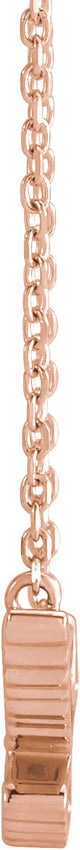 14K Gold Round Natural Diamond Petite Holy Spirit Necklace - Rose Gold - view 2