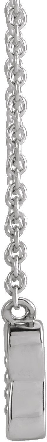 Platinum Round Natural Diamond Butterfly Necklace - view 2