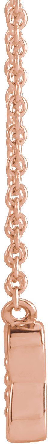 14K Gold Round Natural Diamond Butterfly Necklace – 0.025 CTW - Rose Gold - view 2