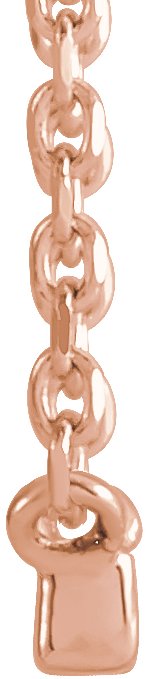 14K Gold Round Natural Diamond French-Set Bar Necklace – 1.3-1.5mm Stones - Rose Gold - view 2