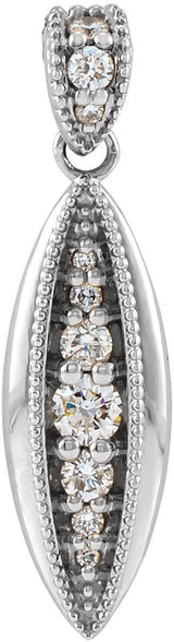 Platinum Beaded Necklace or Pendant