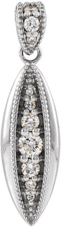 Platinum Beaded Necklace or Pendant