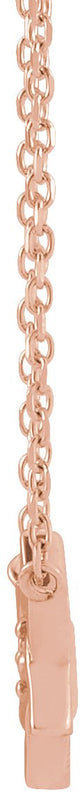 14K Gold Round Natural Diamond Star of David Necklace - Rose Gold - view 2