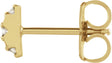 14K Gold Round Natural Diamond Accented Earrings – 1.2mm Stones - Yellow Gold