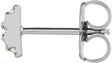Platinum Round Natural Diamond Accented Earrings – 1.2mm Stones