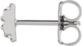 Platinum Round Natural Diamond Accented Earrings – 1.2mm Stones