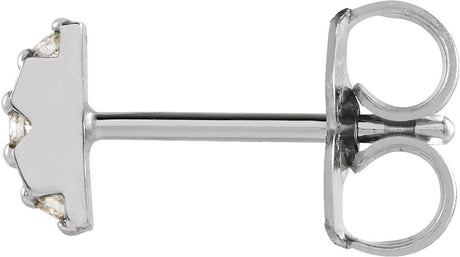 Platinum Round Natural Diamond Accented Earrings – 1.2mm Stones