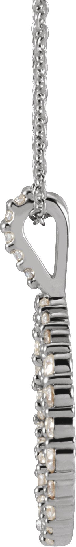 Platinum Scattered Circle Necklace or Pendant - view 2