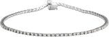 14K Gold Round Lab-Grown Diamond Line Bracelet – 1.4-4.25mm Stones - White Gold