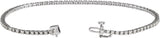 14K Gold Round Lab-Grown Diamond Line Bracelet – 1.4-4.25mm Stones - White Gold - view 2