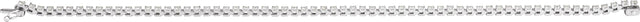 14K Gold Round Natural Diamond Line Bracelet – 1.4-3.1mm Stones - White Gold - view 4