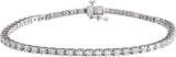 14K Gold Round Lab-Grown Diamond Line Bracelet – 1.4-4.25mm Stones - White Gold