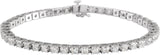 14K Gold Round Lab-Grown Diamond Line Bracelet – 1.4-4.25mm Stones - White Gold