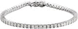 14K Gold Round Natural Diamond Line Bracelet XV