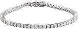 14K Gold Round Natural Diamond Line Bracelet XV