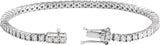 14K Gold Round Natural Diamond Line Bracelet XV - view 2