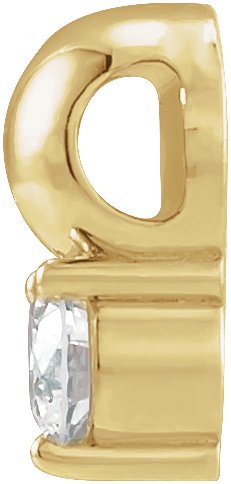14K Gold Round Natural Diamond Accented Bead Necklace or Pendant - Yellow Gold - view 2