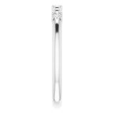 Platinum Round Natural Diamond Beaded Ring – 2mm Stones - view 4