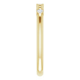 14K Gold Round Natural Diamond Beaded Ring – 2mm Stones - Yellow Gold - view 4