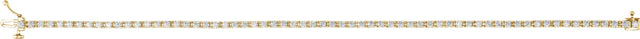 14K Gold Round Lab-Grown Diamond Line Bracelet – 1.4-4.25mm Stones - Yellow Gold - view 3