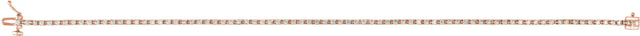 14K Gold Round Lab-Grown Diamond Line Bracelet – 1.4-4.25mm Stones - Rose Gold - view 3
