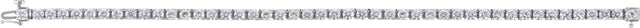 14K Gold Round Natural Diamond Line Bracelet XV - view 3