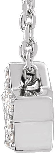 Platinum Round Natural Diamond Star Necklace or Slide Pendant - view 2