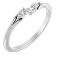 Platinum Marquise Natural Diamond Accented Ring