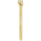 14K Gold Marquise Natural Diamond Accented Ring - Yellow Gold - view 4