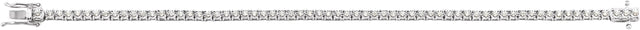 14K Gold Round Natural Diamond Line Bracelet XV - view 4