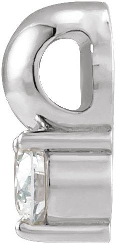 Platinum Round Natural Diamond Accented Bead Necklace or Pendant - view 2