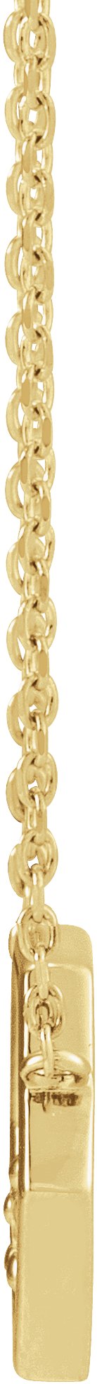 14K Gold Round Natural Diamond Honeycomb Necklace – 0.06 CTW - Yellow Gold - view 2