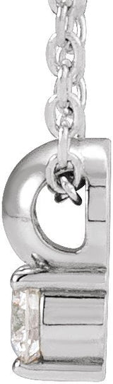 14K Gold Round Natural Diamond Accented Bead Necklace or Pendant - White Gold - view 2