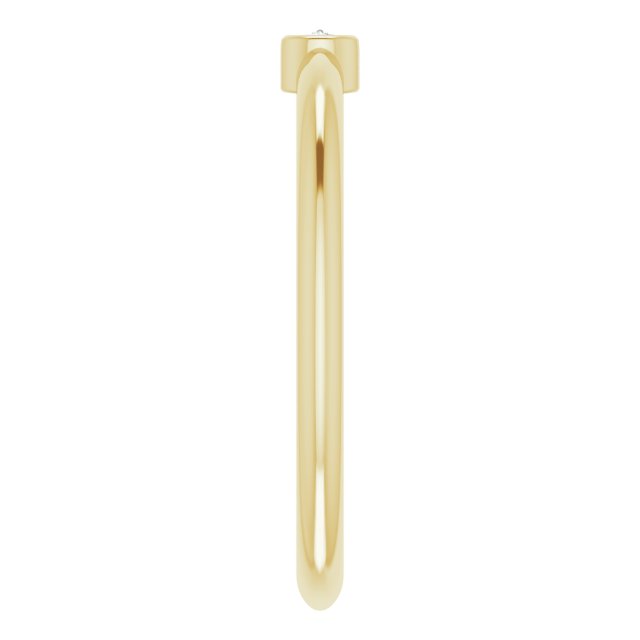 14K Gold Round Natural Diamond Bezel-Set Stackable Ring – 2-5.7mm Stones - Yellow Gold - view 4